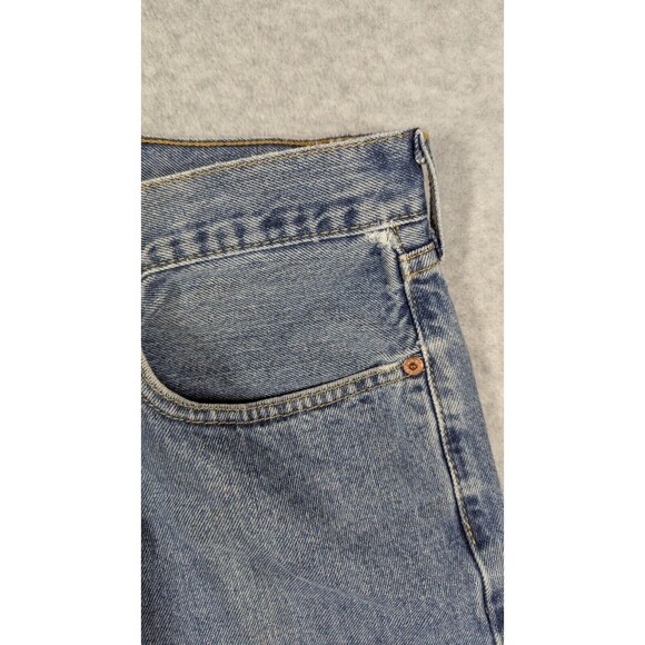 Levis Men Jeans 36x28 505 Straight Regular Fit Light Wash Denim Western - Picture 3 of 14